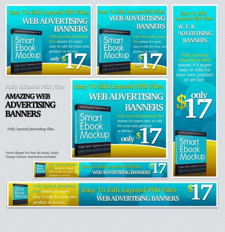 24 Effective Web Advertising Banner Templates Set - Image 2
