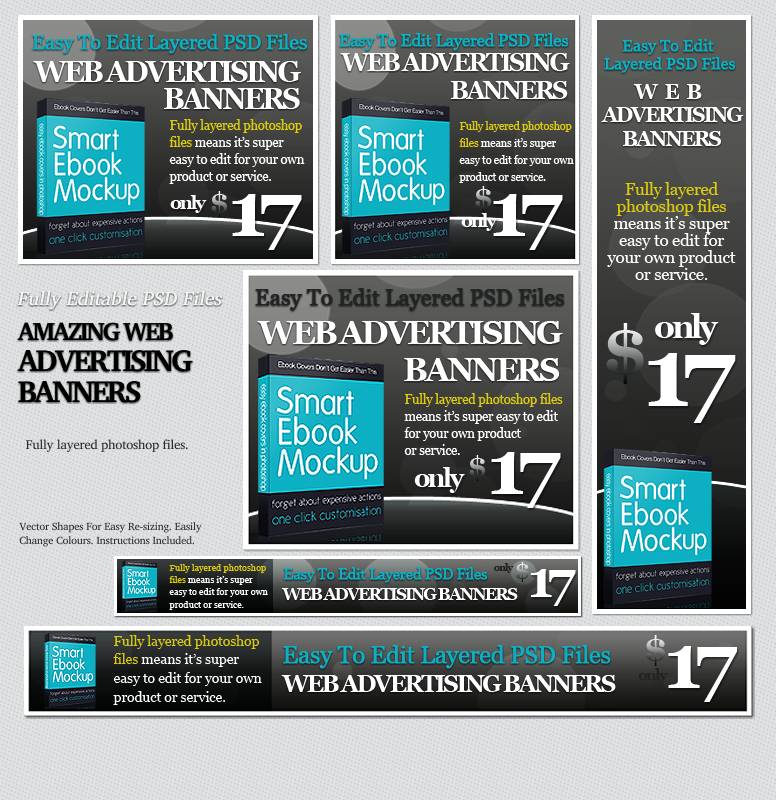 24 Effective Web Advertising Banner Templates Set - Image 4