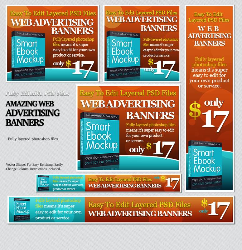 24 Effective Web Advertising Banner Templates Set - Image 5
