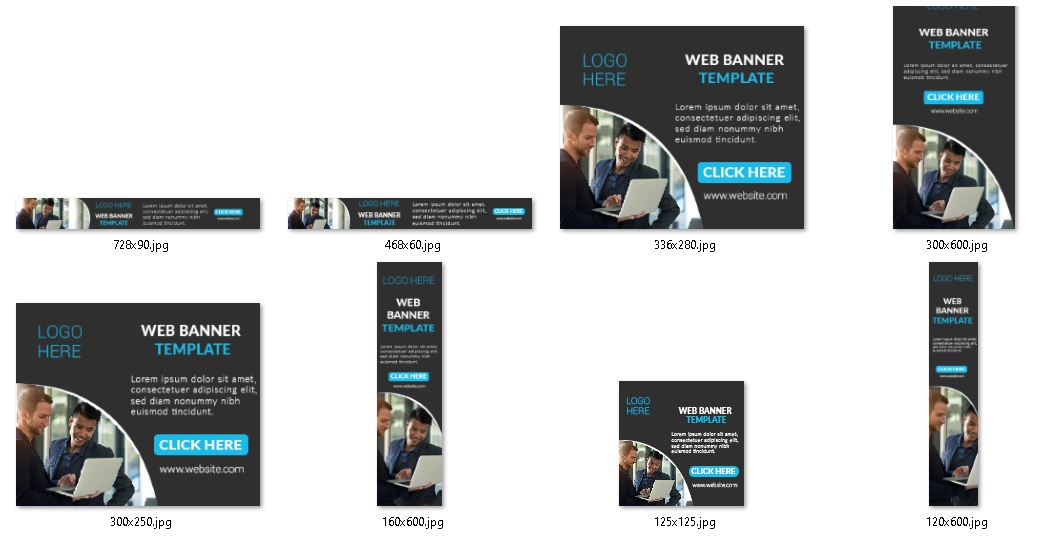 Premium Web Banner Templates Set - Style #11 - Image 2