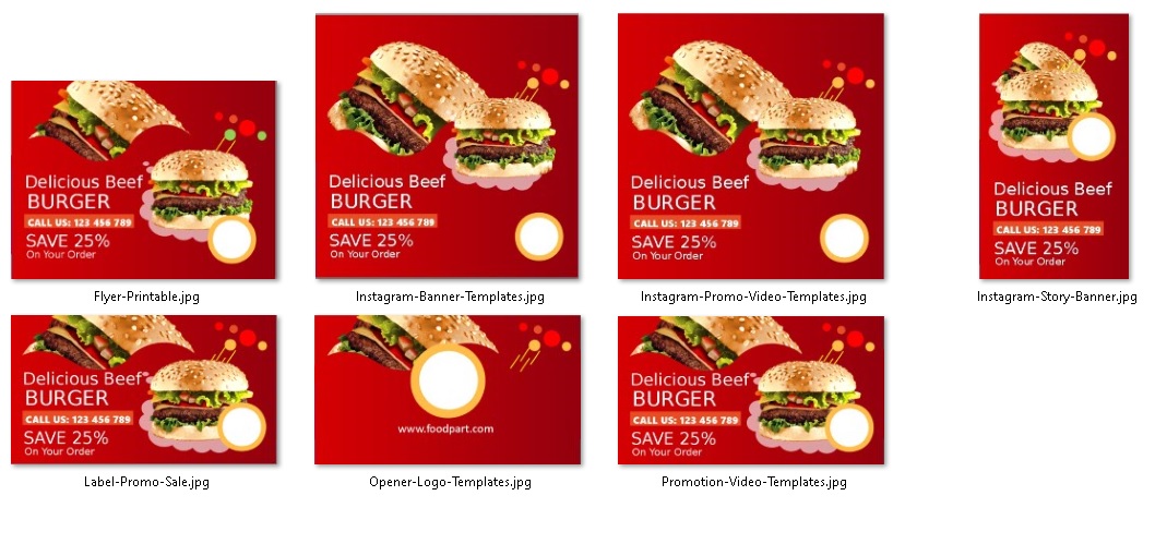Social Banner Ads Templates - Food Niche - Image 3