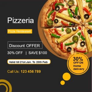 Social Banner Ads Templates - Pizza Niche