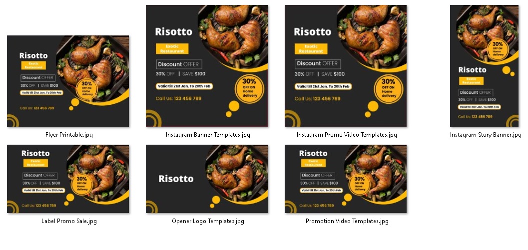 Social Banner Ads Templates - Restaurant Niche - Image 2
