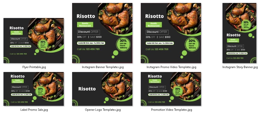 Social Banner Ads Templates - Restaurant Niche - Image 3