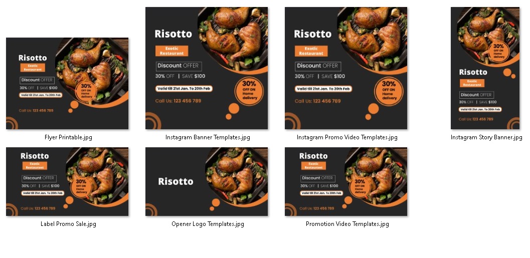 Social Banner Ads Templates - Restaurant Niche - Image 4