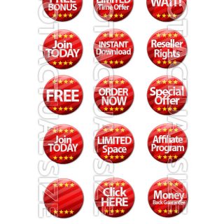 Round Buttons Icons Graphics