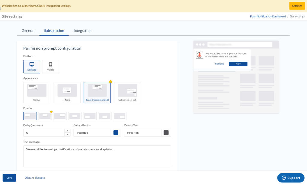 Web Push Setup Service (Optional) - S2U Marketing
