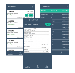 Online Order Notification App - compilation image