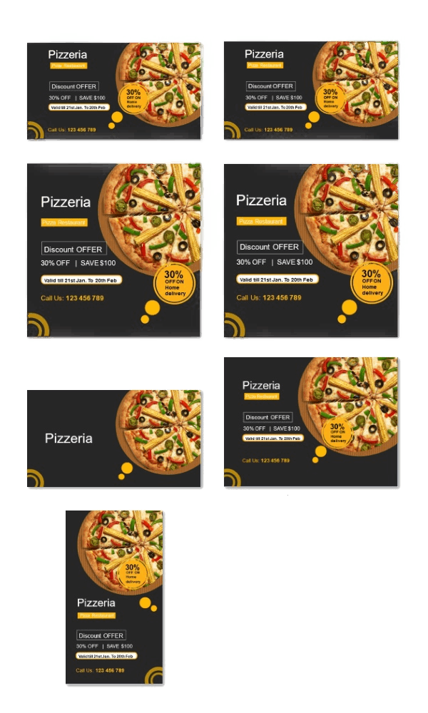 Pizza Restaurant Banners Set - image