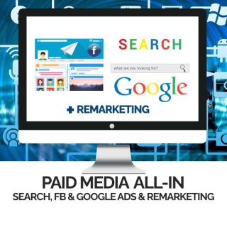 Paid Media All-In Package - Google Search, Facebook Ads, Google Ads plus Remarketing Package
